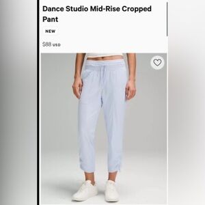 Lululemon Athletica Soft Blue/lavender dance studio mid rise jogger